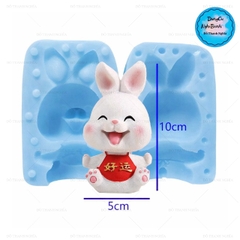 Khuôn Silicon - Động Vật - Con Thỏ 2 Mảnh 10cm
