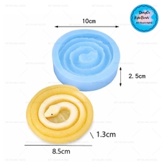 Khuôn Silicon - Động Vật - Con Rắn Tròn Dẹp 10cm Cao 2.5cm