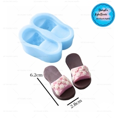 Khuôn Silicon - Em Bé Giày - Đôi Dép Hoa 6.2cm