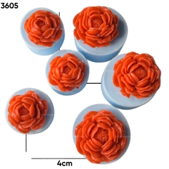 Khuôn Silicon - Hoa Hồng Lai - Set 2 Hồng Trà Mẫu Đơn M1 4cm 5cm