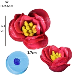 Khuôn Silicon - Hoa Hồng Lai - Hồng Trà V7