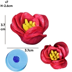 Khuôn Silicon - Hoa Hồng Lai - Hồng Trà V7