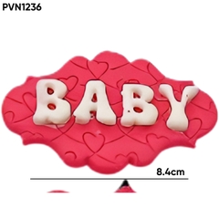 Khuôn Silicon - Mặt Ép Chữ Baby Oval 8.4cm