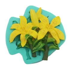 Khuôn Silicon - Chùm Hoa Cúc - Kèm Lá 2c 7.7cm