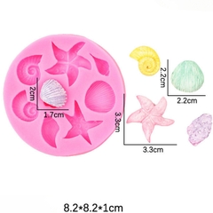 Khuôn Silicon - Sinh Vật Biển TH - 3cm Ốc Sao Sò - 8c