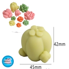 Khuôn Silicon - Sen Đá Đứng Hoa 4.2cm