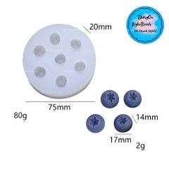 Khuôn Silicon - Trái Cây Berry - Việt Quất 7c
