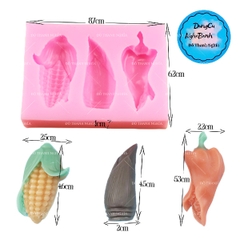 Khuôn Silicon - Trái Cây - Bắp 4.5cm - 3c - Măng Ớt