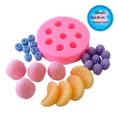 Khuôn Silicon - Trái Cây Berry - Phúc Bồn Tử - Rasberry 6c