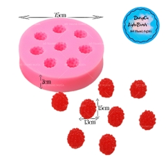 Khuôn Silicon - Trái Cây Berry - Phúc Bồn Tử - Rasberry 6c