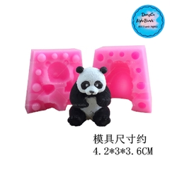 Khuôn Silicon - Động Vật - Gấu Trúc 2 Mảnh 4.2cm