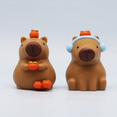 Khuôn Silicon - Động Vật - Capybara 2 Mảnh Quả Quýt 4c