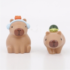 Khuôn Silicon - Động Vật - Capybara 2 Mảnh Cưỡi Rùa