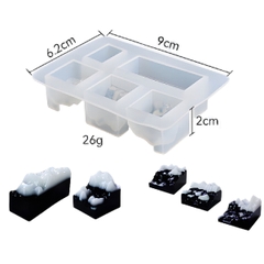 Khuôn Silicon Núi - Khuôn Núi - #4 - 4 chi tiết 9x6.2cm