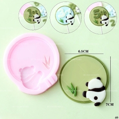 Khuôn Silicon - Vòng Tròn Gấu Trúc 7cm