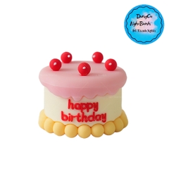 Khuôn Silicon - Bánh Kem -Happy Birthday 2 Mảnh