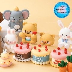 Khuôn Silicon - Bánh Kem -Happy Birthday 2 Mảnh