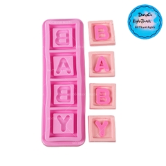 Khuôn Silicon - Chữ Cái IN - Chữ Cái Baby 2.8cm Gạch