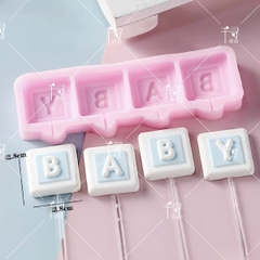 Khuôn Silicon - Chữ Cái IN - Chữ Cái Baby 2.8cm Gạch