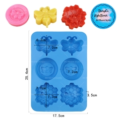 Khuôn Silicon - Vĩ con ong (bướm) 6c