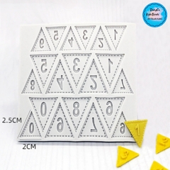 Khuôn Silicon - Chữ Số - Set 2 - 2cm - Tam Giác