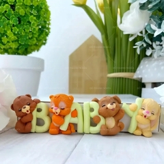 Khuôn Silicon Chữ Baby Gấu 4c