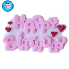 Khuôn Silicon - Chữ Happy - Kèm Tim