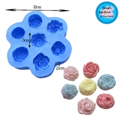 Khuôn Silicon - Hoa Hồng Nở - Vĩ Hồng 7c 3cm