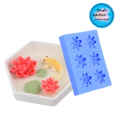 Khuôn Silicon - Hoa Sen Cánh Nhọn Vĩ 6 hoa 3.5cm