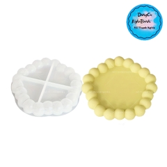 Khuôn Silicon - Mặt Kiểu Hạt Tròn - Mai 4 Cạnh 12cm