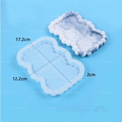 Khuôn Silicon - Mặt Kiểu Hạt Tròn - Oval Uốn COng 17cm