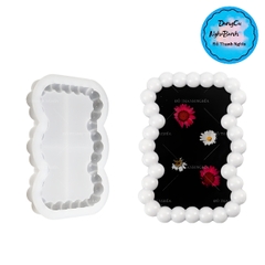 Khuôn Silicon - Mặt Kiểu Hạt Tròn - Oval Uốn COng 17cm
