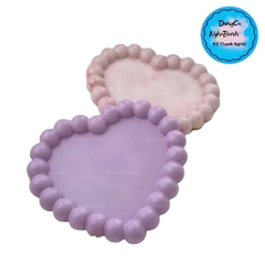 Khuôn Silicon - Mặt Kiểu Hạt Tròn - Trái Tim 14cm