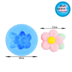 Khuôn Silicon - Hoa Mai Đào 5 cánh tròn kèm lá 3.5x3cm