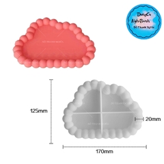 Khuôn Silicon - Mặt Kiểu Hạt Tròn - Đám Mây 17cm