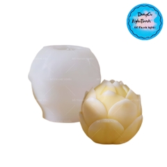Khuôn Silicon - Hoa Sen Nụ - Búp Sen Cao 6.5cm Khuôn Trắng