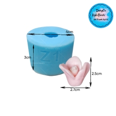 Khuôn Silicon - Hoa Trà Mẫu Đơn 3 Cánh Nhuỵ 2.5cm Z1