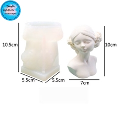 Khuôn Silicon - Cô Gái Cài Hoa Tóc 12cm