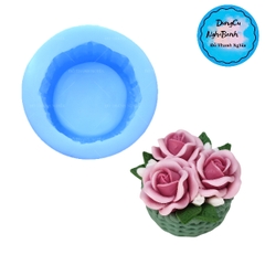 Khuôn Silicon - Đế - Đan - Đế 7.3cm Bình Hoa