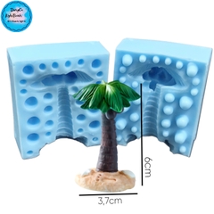 Khuôn Silicon - Gốc Thân Cây - Cây Dừa 2 Mảnh 6cm