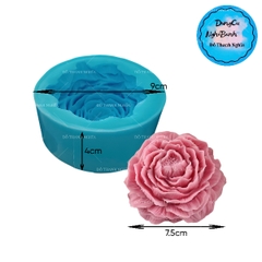 Khuôn Silicon - Hoa Mẫu Đơn - 9cm - Nhụy Xòe