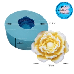 Khuôn Silicon - Hoa Mẫu Đơn Bắp Cải - Đại đoá 15cm