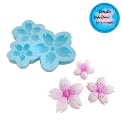 Khuôn Silicon - Hoa Mai Đào Nằm - 3-4-5cm - 3c Cánh Cắt