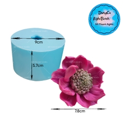 Khuôn Silicon - Hoa Sen Nở - Hoa Sen Nhuỵ 7.8cm