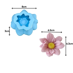 Khuôn Silicon - Hoa Cúc Thược Dược Cúc Phi 6.5cm