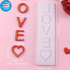 Khuôn Silicon - Chữ Love Chữ Nhật 2.7cm