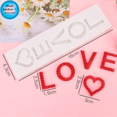Khuôn Silicon - Chữ Love Chữ Nhật 2.7cm