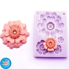 Khuôn Silicon - Hoa Cúc Dẹp TH 4c - 1 > 6cm