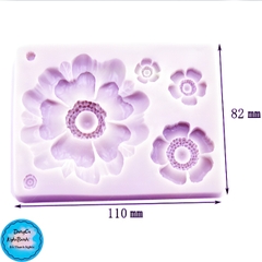 Khuôn Silicon - Hoa Cúc Dẹp TH 4c - 1 > 6cm