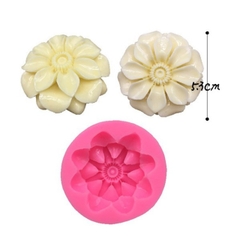 Khuôn Silicon - Hoa Thược Dược - 5.3cm - Nhụy Xòe